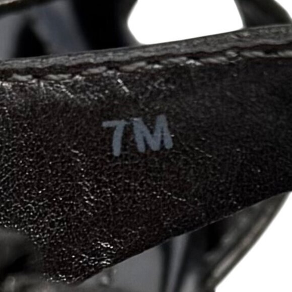 Anne Klein Makala Pewter Gray Wedge Sandals 7M Jewel Accents Ankle Strap - READ - Picture 12 of 15